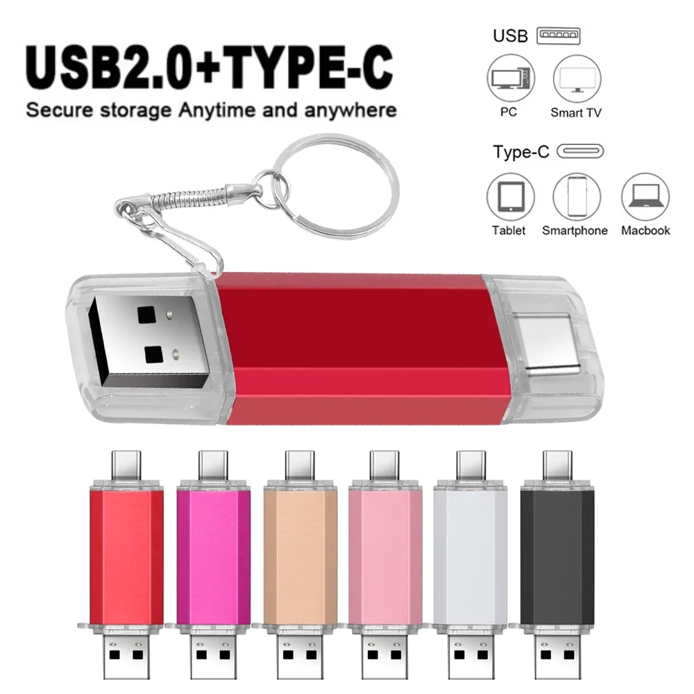 

High Speed Multifunctional Usb Flash Drive type c 32gb Pen drive 128gb флешка mobile phone usb 2.0 flash memory stick pendrive