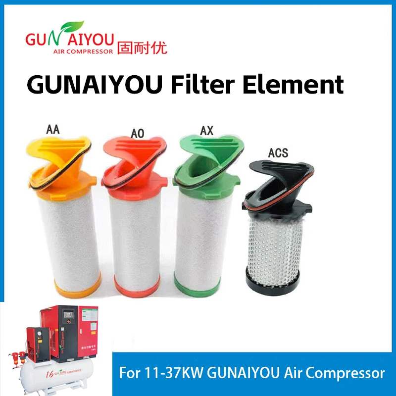 GUNAIYOU Air Compressor Filter Element 11-37KW Laser Cutting 015/034/035-AA AO AX Filter Cartridge For TG-15CTAS-16-500 Machine