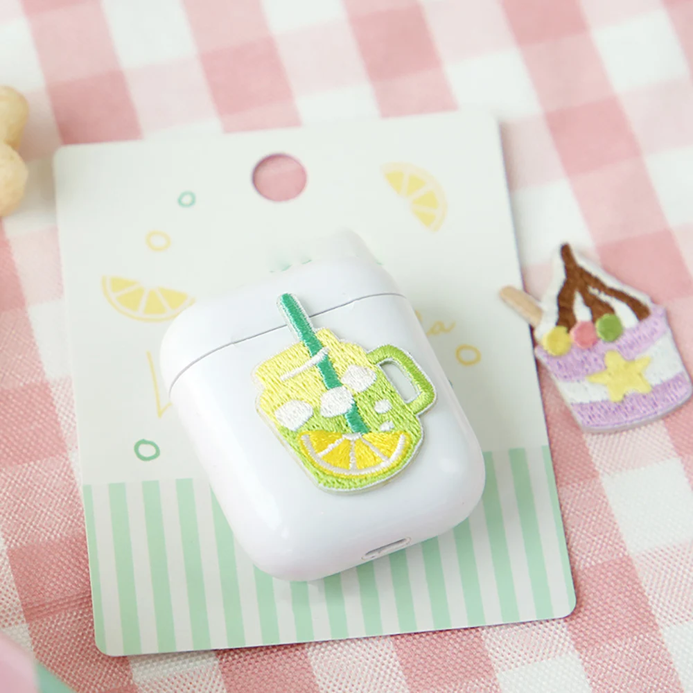 1 قطعة عصا التطريز على التصحيح الآيس كريم مخروط الشوكولاته مثلجات الليمون الصودا الملابس DIY بها بنفسك الديكور زين ذاتية اللصق #2