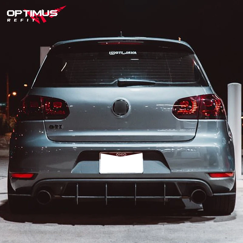 Car Rear Bumper Diffuser Spoiler Splitter Body Kit Car Accessories For Volkswagen VW Golf MK VI GTI 6 GTI MK6 GTI