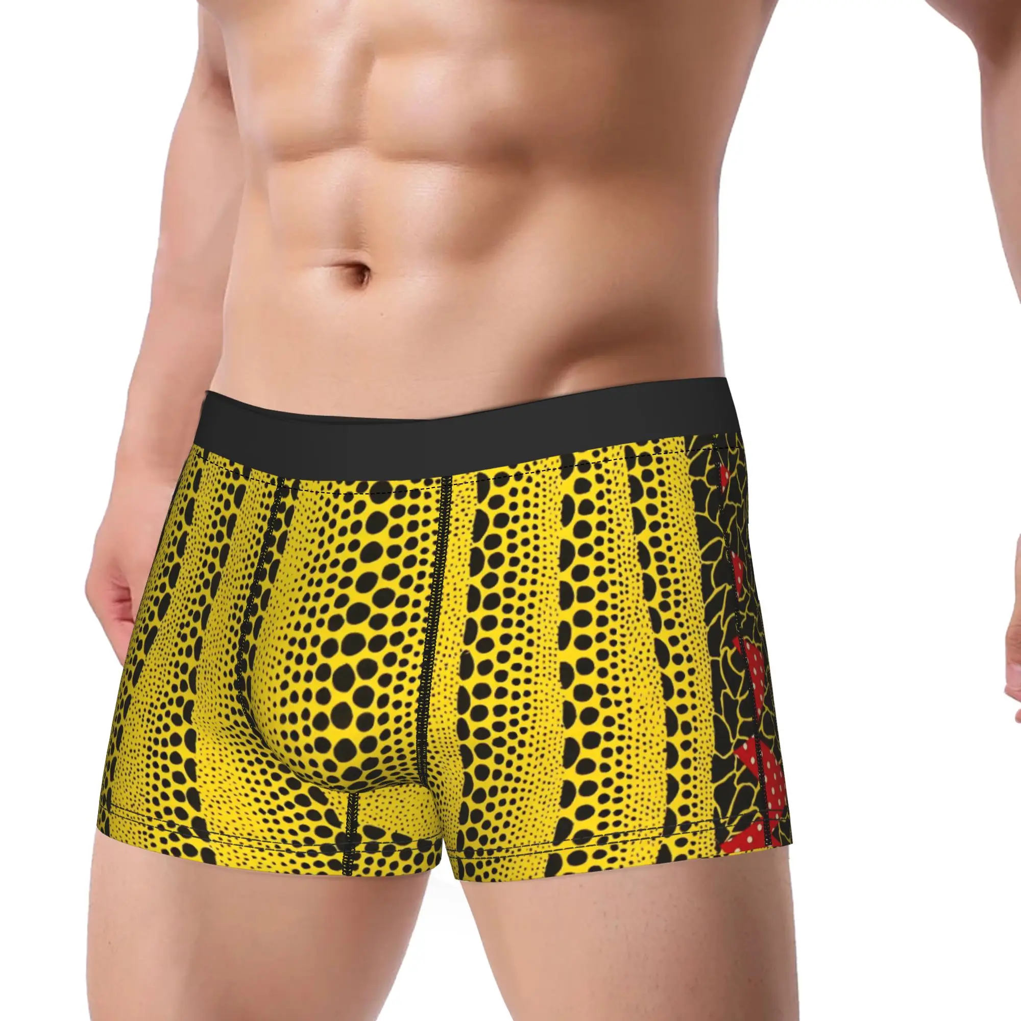 Men Y-Yayoi Kusama Pumpkin Long Underwear  Printed Boxer Briefs Shorts Panties Male Breathable Underpants M-XXL