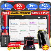KINGBOLEN K8 PRO ALL System Bidirectional Scan diagnostic Tool OBD2 Scanner 34+ Reset Active Test ECU Coding FCA CAN FD & DOIP