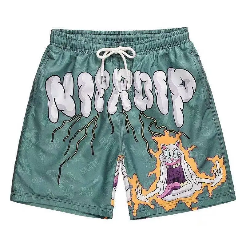 

Лето 2025 г., хит продаж, новые модные трендовые мужские шорты с 3D принтом, уличные повседневные уличные дышащие быстросохнущие шорты