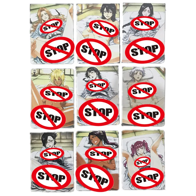 

9Pcs/set Sexy Nude Cards Classic Anime Characters Death Bleach Adults 18+ Competitive Hobby Game Gifts DIY Collectible Cards