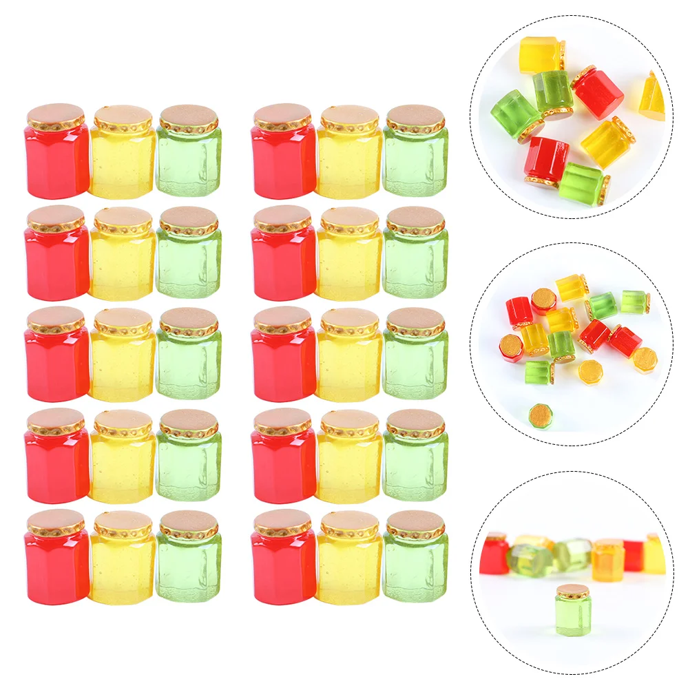 

30 Pcs Candy Jars with Lids House Decoration Toy Accessories Mini Crafts Jam Ornament