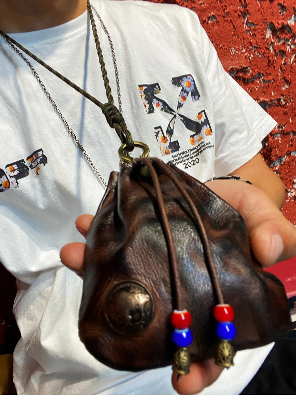 Does it Look Like randpa's Cigarette Holder? Can be Used as a Key Headphone Cover Mini Bag Airbay Full Leather Small Hangin
