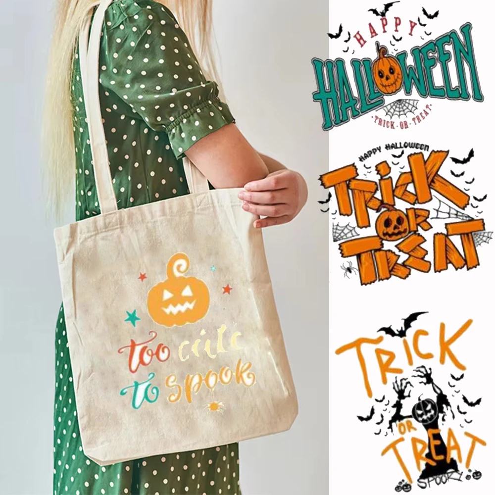 

Halloween Linen Pumpkin Handbag Children's Trick Or Treat Witch Non Woven Candy Bag Ghost Festival Black Cat Bucket Skull Bags