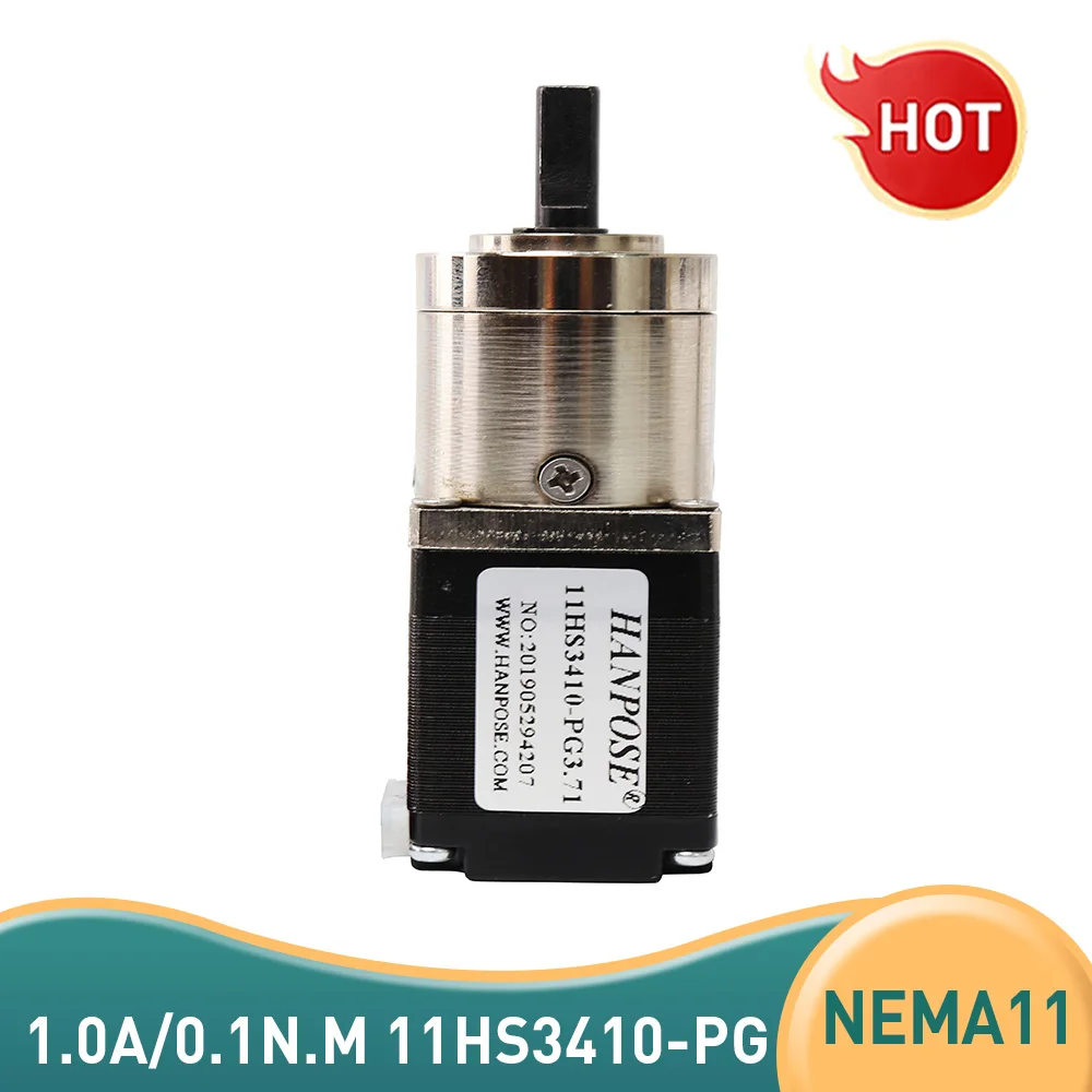 

11HS3410-PG Stepper Motor Nema 11 4-lead motor Extruder Gear Stepper Motor Ratio 5.18:1 Planetary Gearbox motor