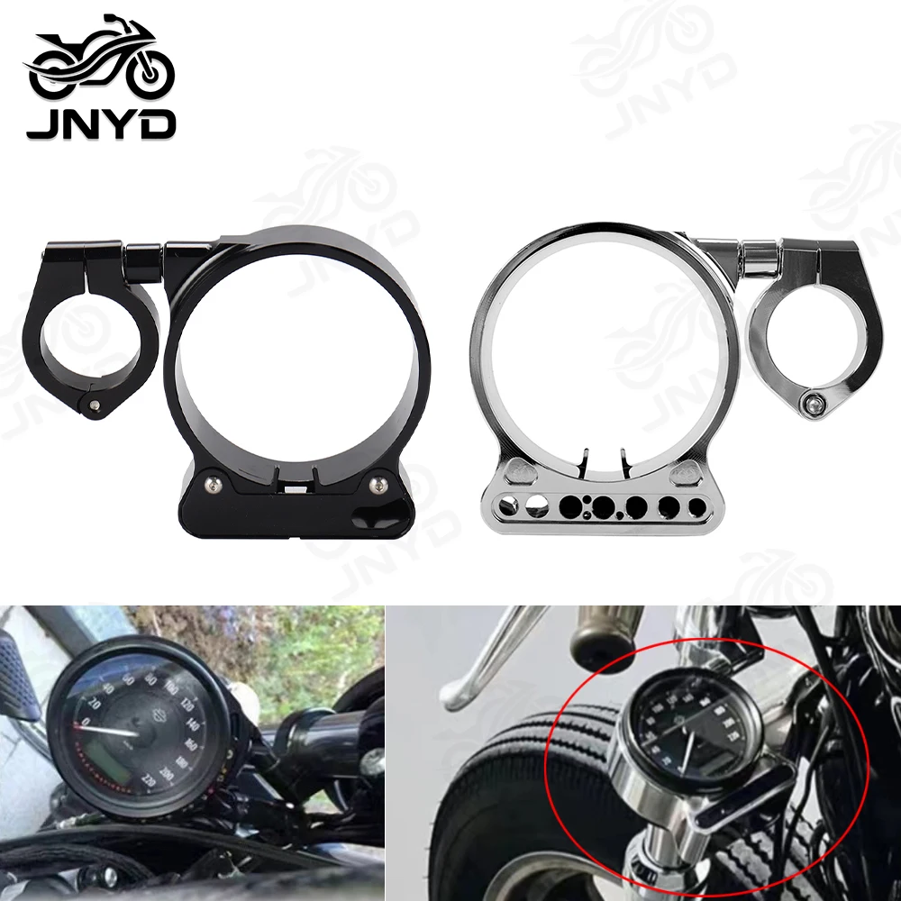 JNYD Motorcycle Side Speedometer Relocation Bracket Mount 39mm Aluminum For Harley Sportster XL 883 1200 Custom Roadster