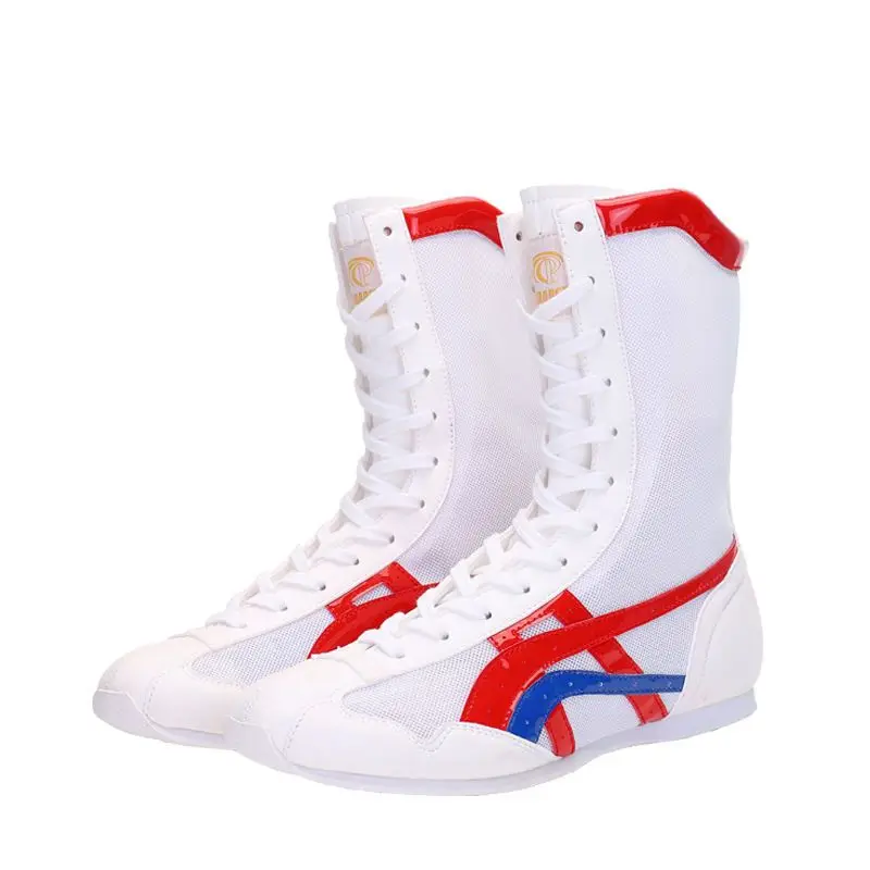 

High Top Comfortable Wear-resistant Sports Shoes Lightweight Breathable Wrestling Shoes Free Fight Training Boxing Shoe