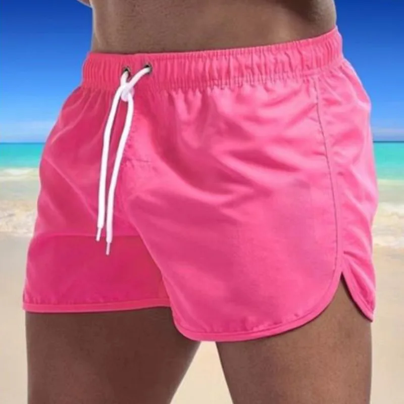 Y2K Summer Men\'s Swim Sports Swimwear Man Swimsuit Swimming Trunks Sexy Beach Shorts Surf Board Male Clothing Pants