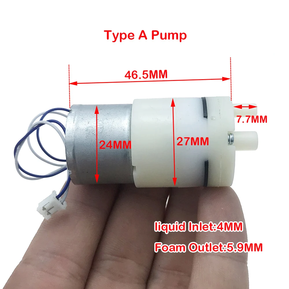 Mini 310 Foam Pump DC 3V 3.7V Water Pump Diaphragm Pump Small Electric Pump for Spraying Machine Parts Automatic Soap Dispenser