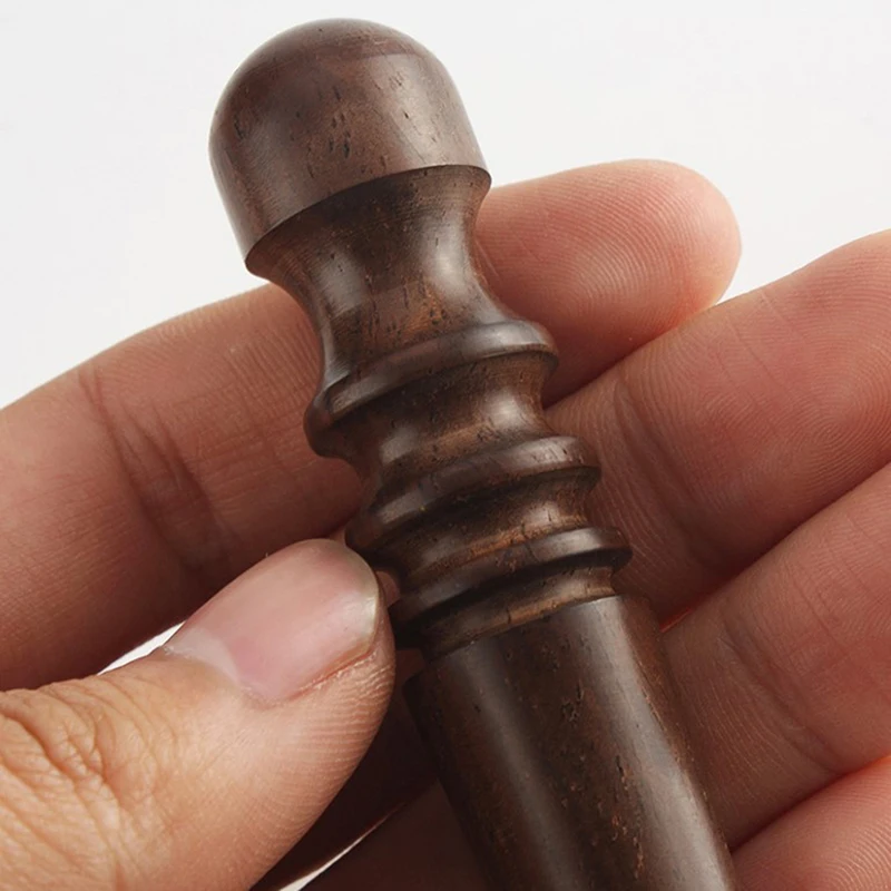 Pulidor de bordes de cuero de madera, herramienta de pulido de cuero de sándalo hecha a mano, palo de pulido de madera, 1 unidad