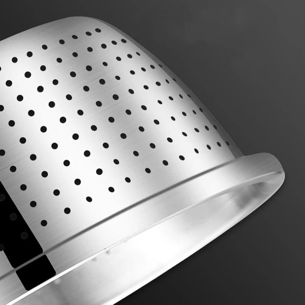 

Stainless Steel Drain Bowl 24Cm Fruit Vegetable Washing Basket Kitchen Drying Basin Multi-Holes Design Dishwasher Safe