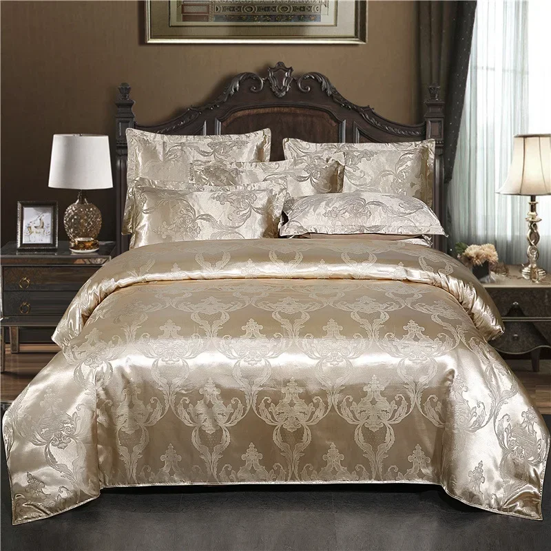 

Jacquard Weave Duvet Cover Bed Home Textile Luxury Pillowcases Bedroom Comforter 220x240 no sheet Queen/Full/King bedding set