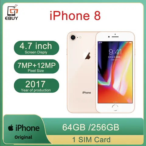 Original 4,7" Apple iPhone 8 Smartphone 64 GB/128 GB/256 GB Super Retina IPS LCD NFC iPhone8 4G LTE Handy entsperrt