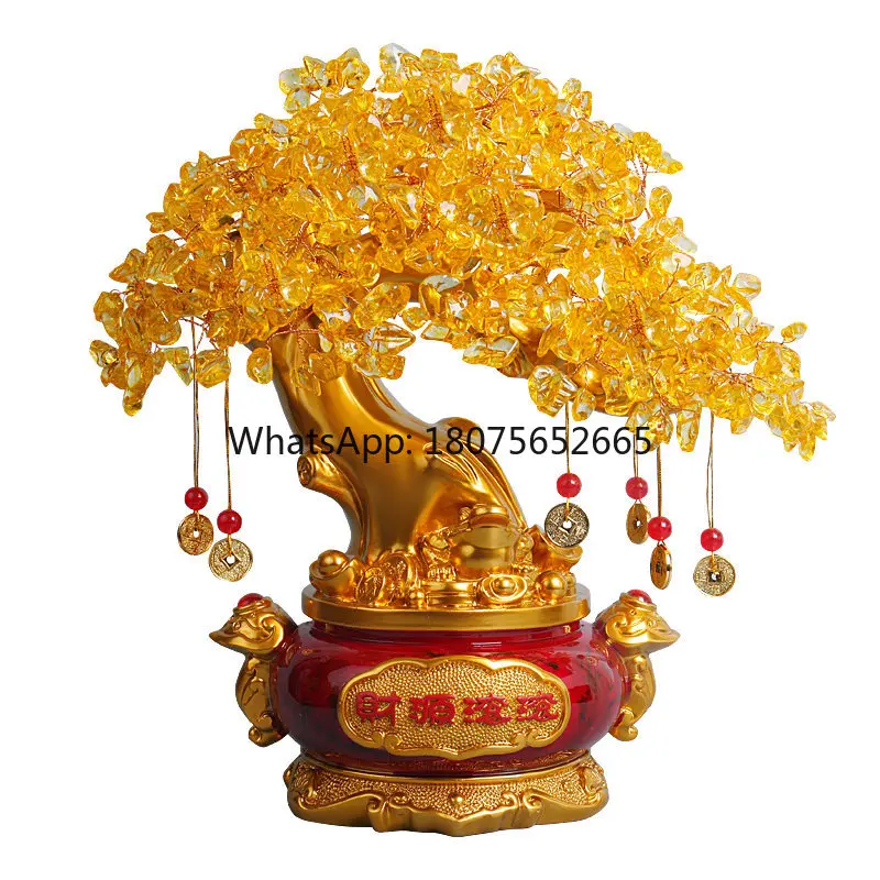 Money tree ornament wine cabinet living room tv cabinet home office desktop decoration gift