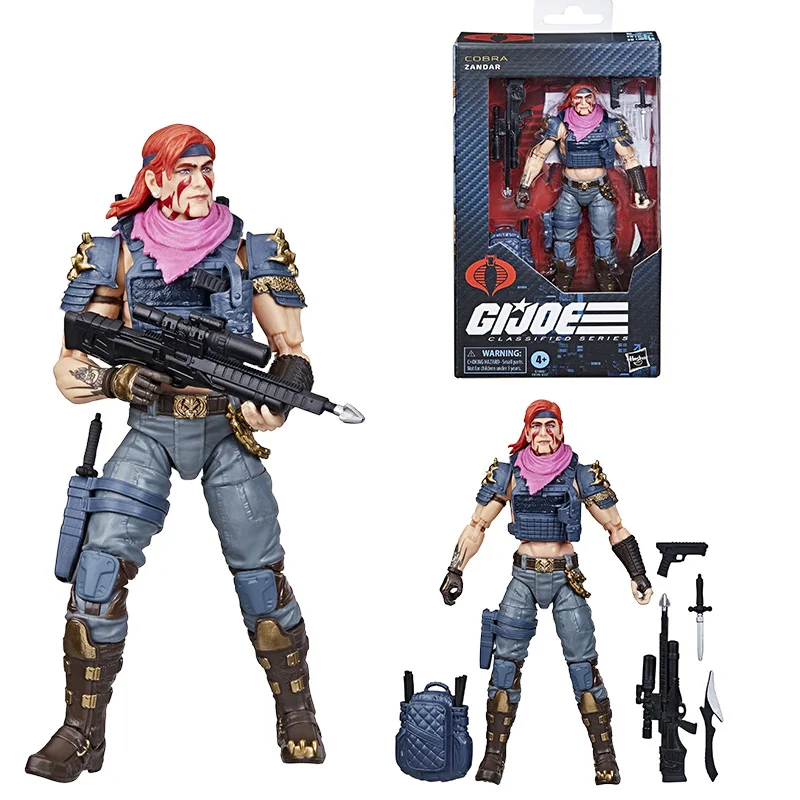 Hasbro G.I.JOE Classified Series 146 Dreadnok Zandar 16Cm Anime Original Action Figure Mmodel Toy Birthday Gift Collection