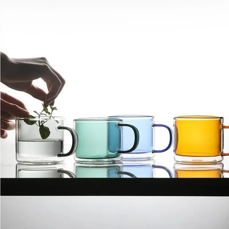 Copas de vino de 250ml, vaso para beber, whisky, Vodka, café, jugo, agua, té, taza creativa, tazas de vidrio de doble fondo para el hogar