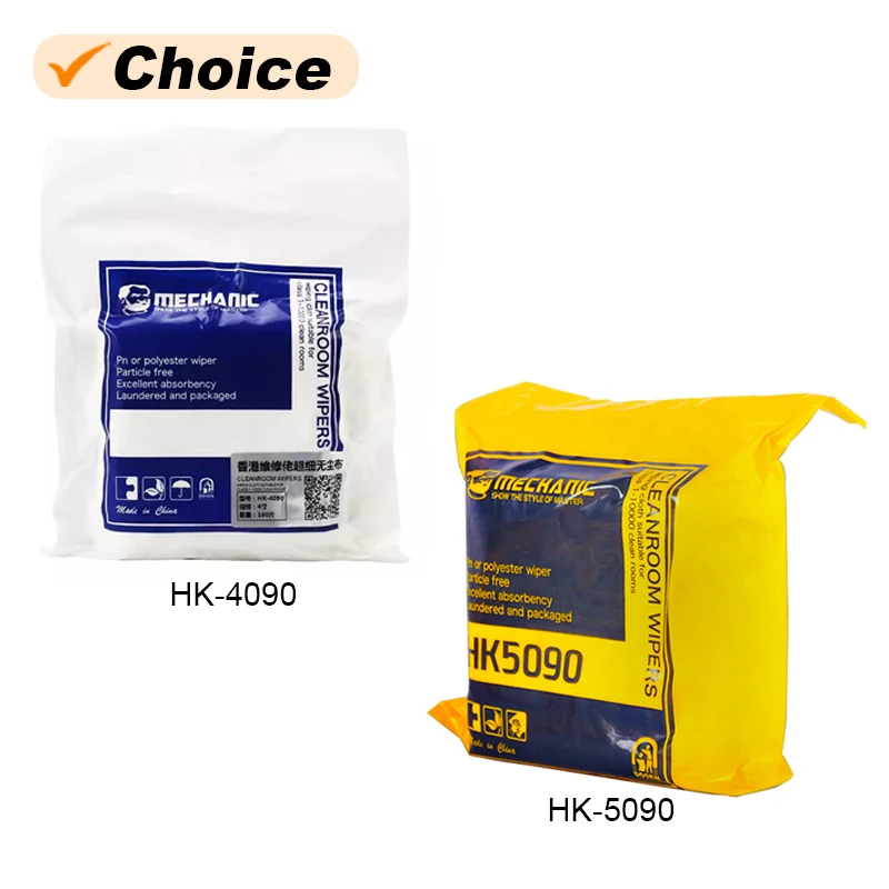 MECHANIC HK5090 HK4090 Non Dust Cloth Super Soft Cleanroom Wiper Cleaning Dust Free Paper for Mobile Phone Pad Tablet Camera