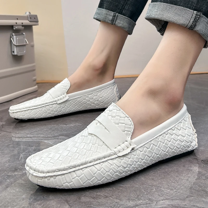 

Men's Croc Embossed Penny Loafers, Men's Slip-On Driving Footwear, Men's Dependable Long-Lasting Tough Daily Casual Footwear