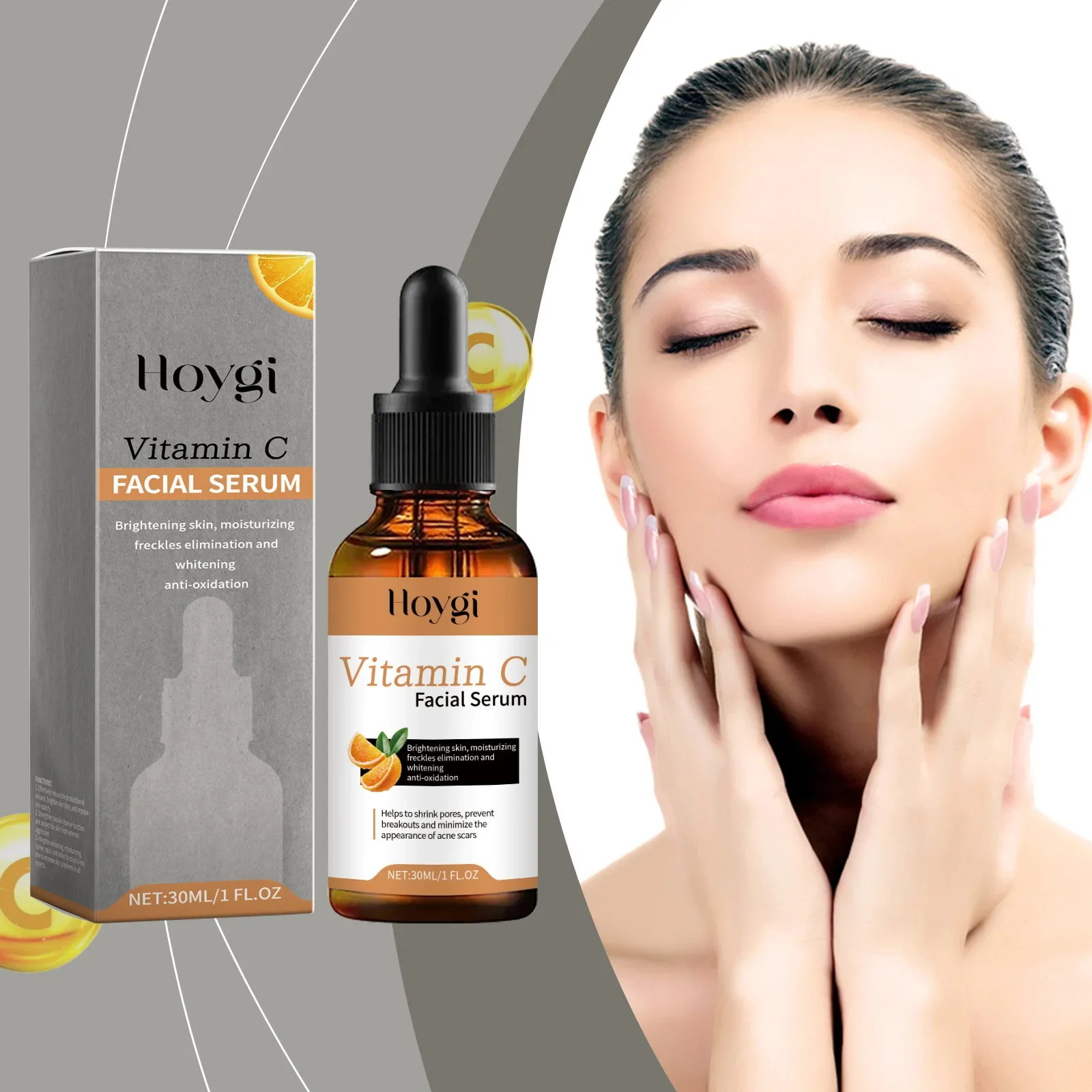 

HOYGI Vitamin C Emollient Serum Refreshing and Rejuvenating Firming Brightening Radiant Moisturizing and Elastic Facial Skin