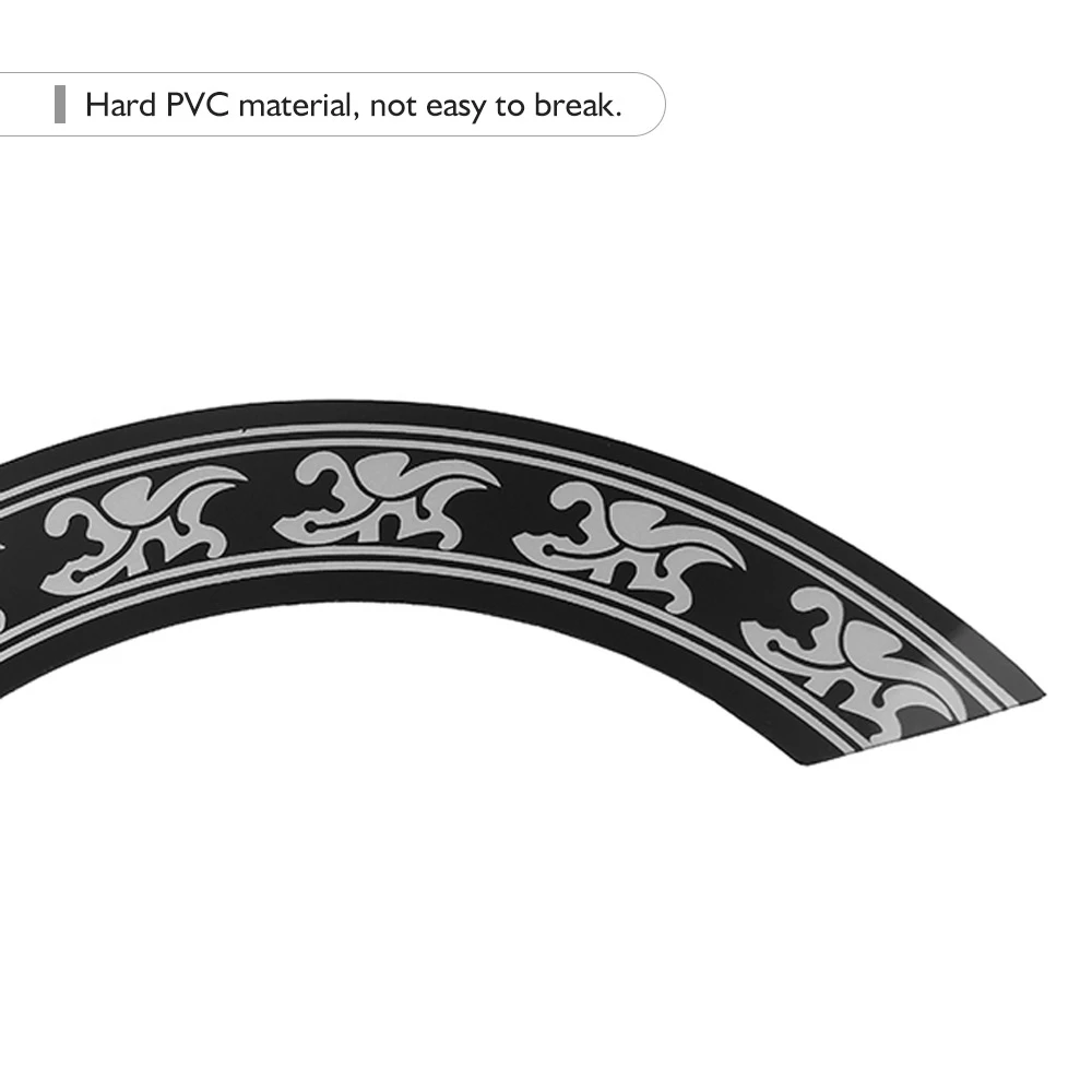 Folk Guitar Rosette Inlay Sticker Circle Sound Hole Decorative Decal Accessory Replacement for 40-41 Inch Guitars