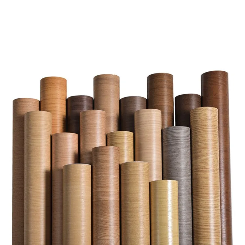 

Wood grain wallpaper wood veneer thickened sticker self adhesive film door table color change imitation
