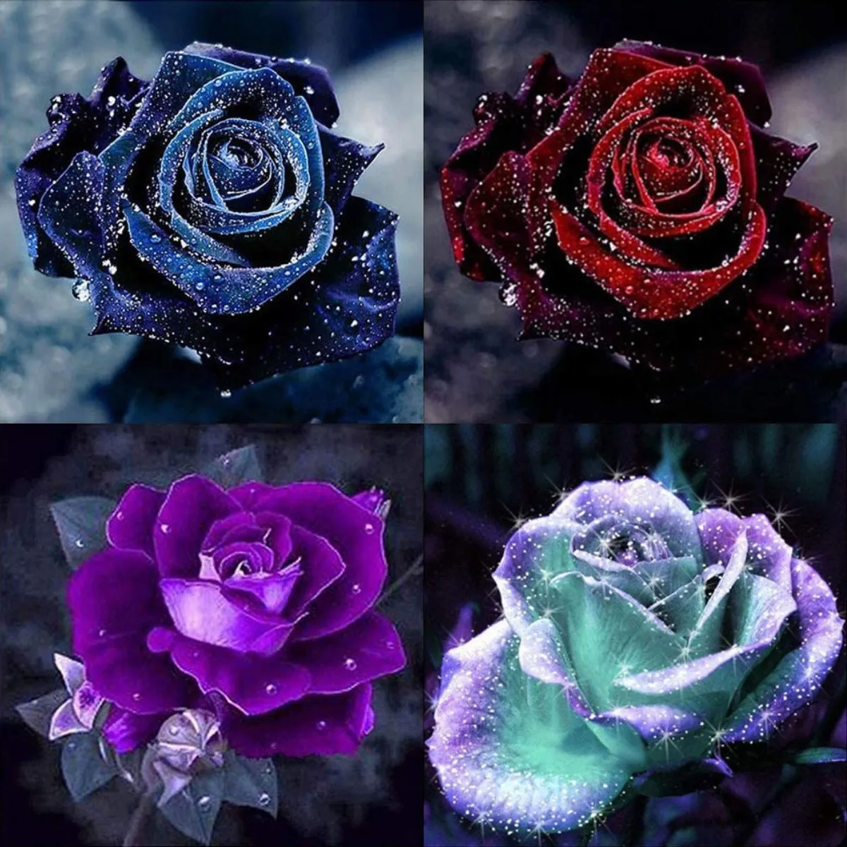 1Pcs 5D DIY Diamond Painting Frost Rose Diamond Embroidery Cross Stitch Kit Full Rhinestone Mosaic Home Decor Gift