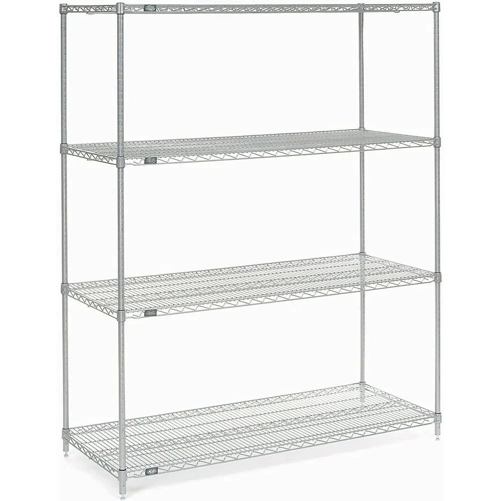 

60 Wide 18 Deep 86 Tall Chrome Wire Shelving Unit