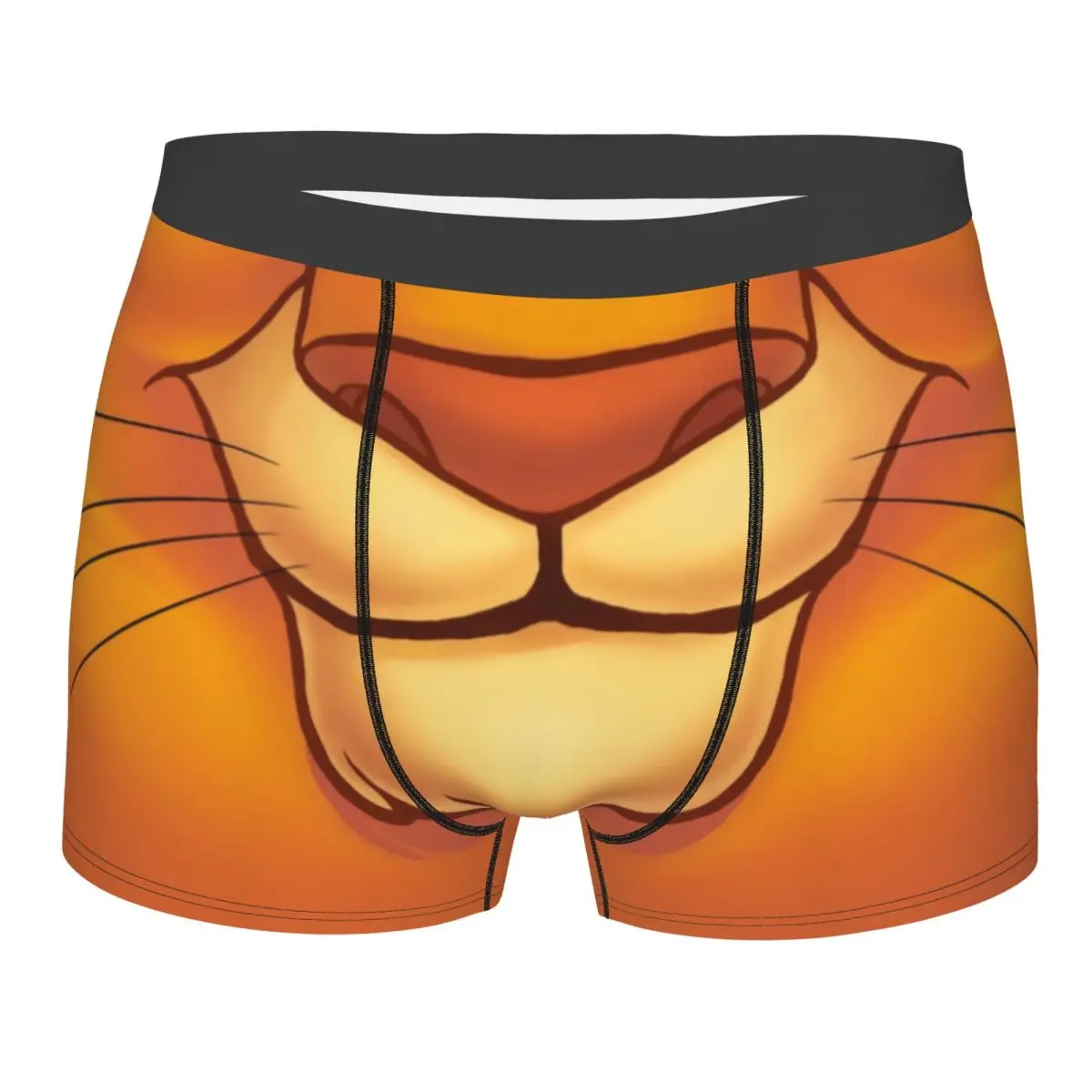 Custom Male Fashion The Lion King Simba Smile Men's Underwear Cartoon Movie Boxer Briefs Breathable Shorts Panties Underpants