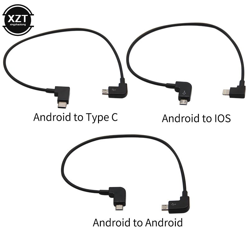 Data Cable For DJI Spark/MAVIC Pro/MAVIC Air /Mavic 2 /Mini SE Control Micro USB to Lighting/Type C/Micro line for IPhone /Pad