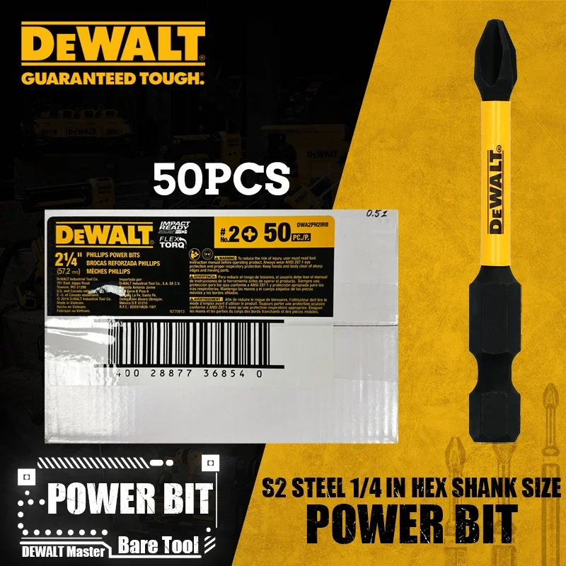 DEWALT DWA2SL8IRB DWA2PH2IRB DWA3PH2IRB 50PCS Impact Power Bit For Driver DCF850 DCF887 Power Tool Accessories