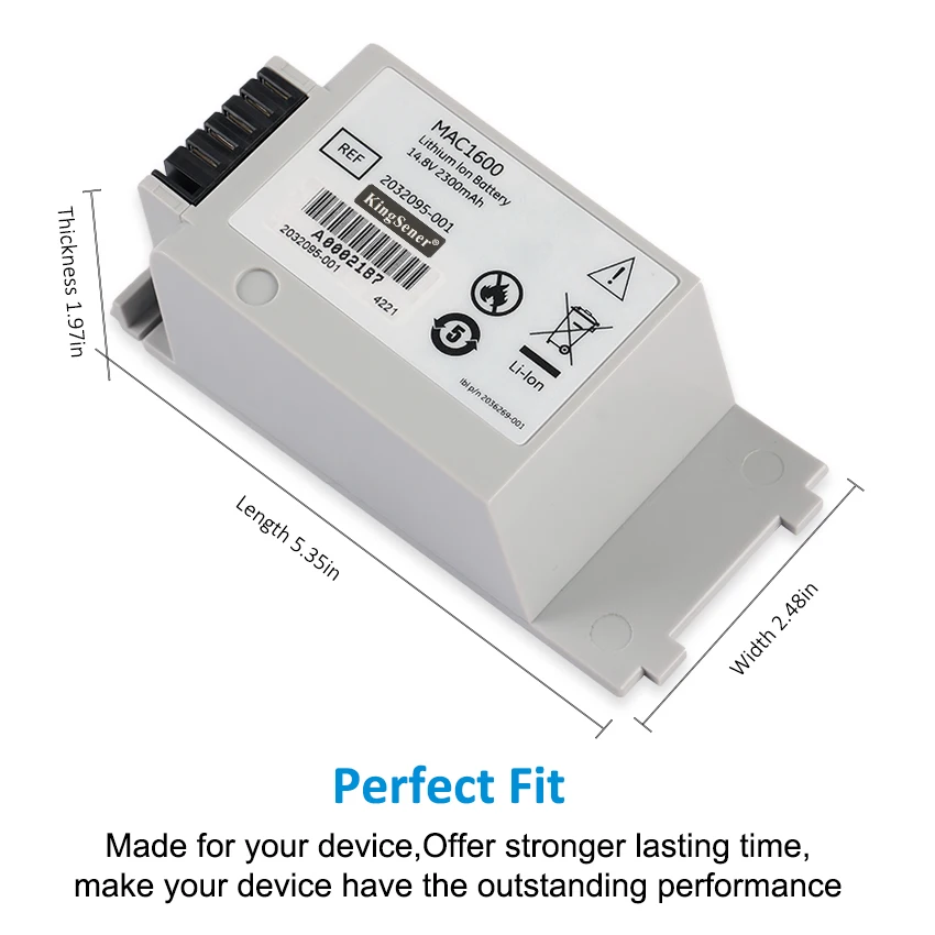 Imagem -05 - Ref Bateria Li-ion Substituição para ge Healthcare Dispositivo Mac1600 Ecg 14.8v 2300mah 2032095001