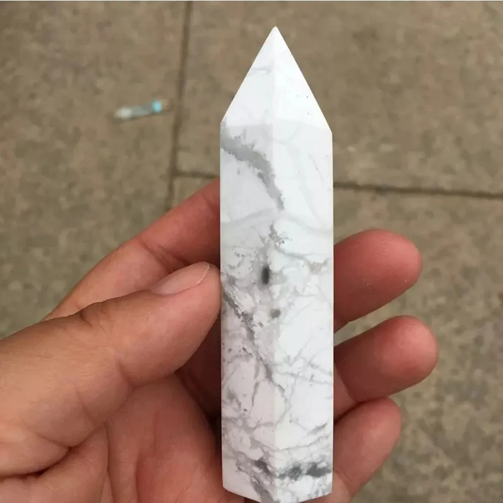 Natural Energy White Turquoise Quartz Crystal Rod, Square Tablet Point, Home Decor, Chakra Point and Healing