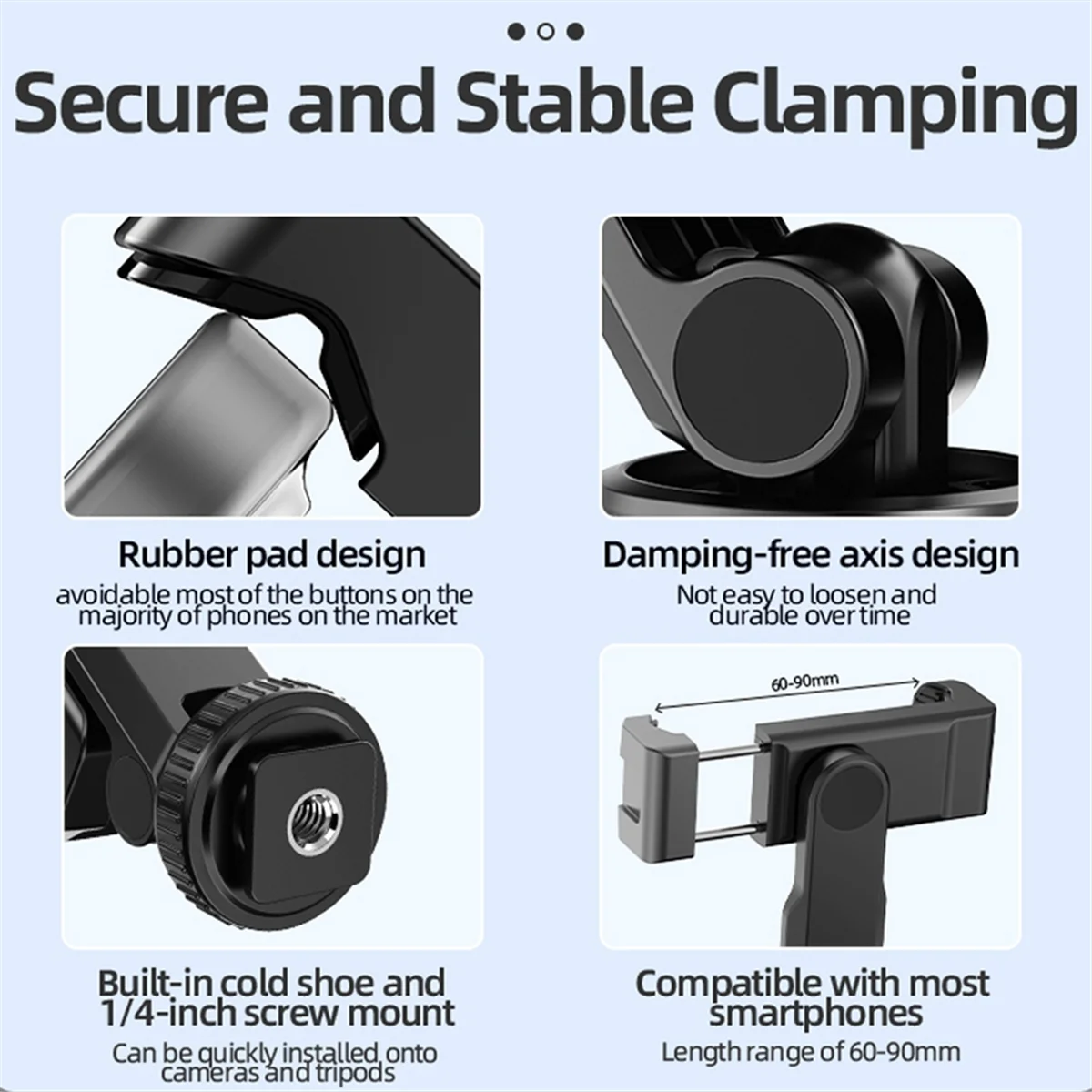 Multi-Functional Expansion Frame Case with Phone Holder for Osmo Pocket 3 Bike Bicycle Clip Handlebar Mount