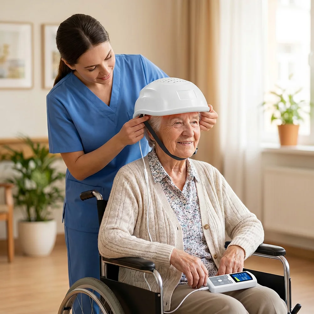 

Non-Invasive Brain Stimulation Helmet 1070nm NIR Light Therapy Neuro Device for Alzheimer's Dementia Stroke PTSD Memory Improvement