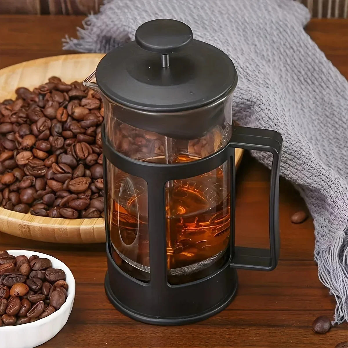 With Filter Hand Punch Multifunctional Brewing Tool For Tea Milk High Glass French Press Coffee Pot
