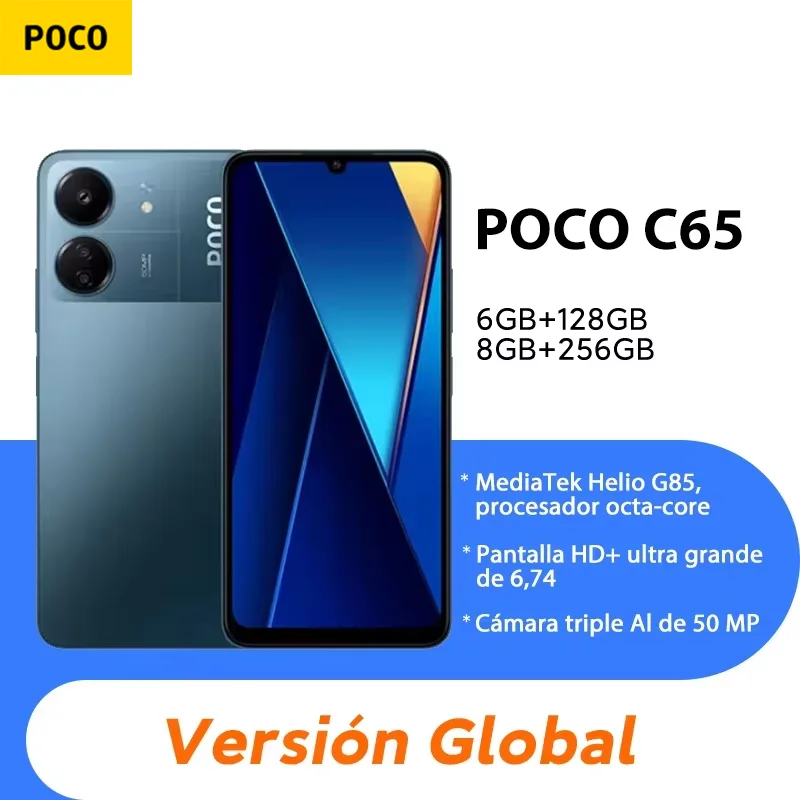 Global Version POCO C65 MediaTek Helio G85 6.74