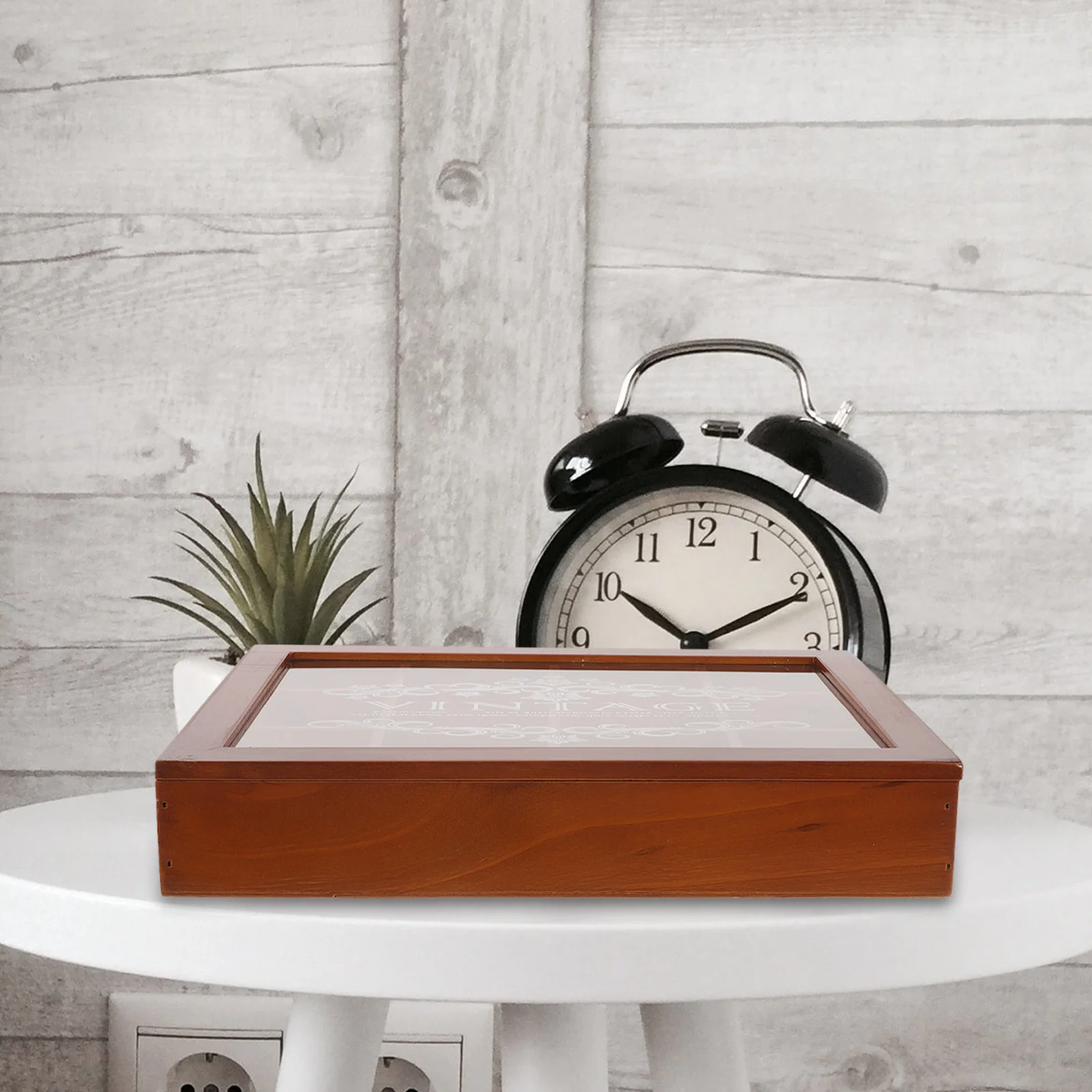 1 قطعة صندوق منظم المجوهرات الخشبية حقيبة للتخزين الرجعية للأقراط خواتم المعلقات الحلي الغبار حاوية الزخرفية الخشب