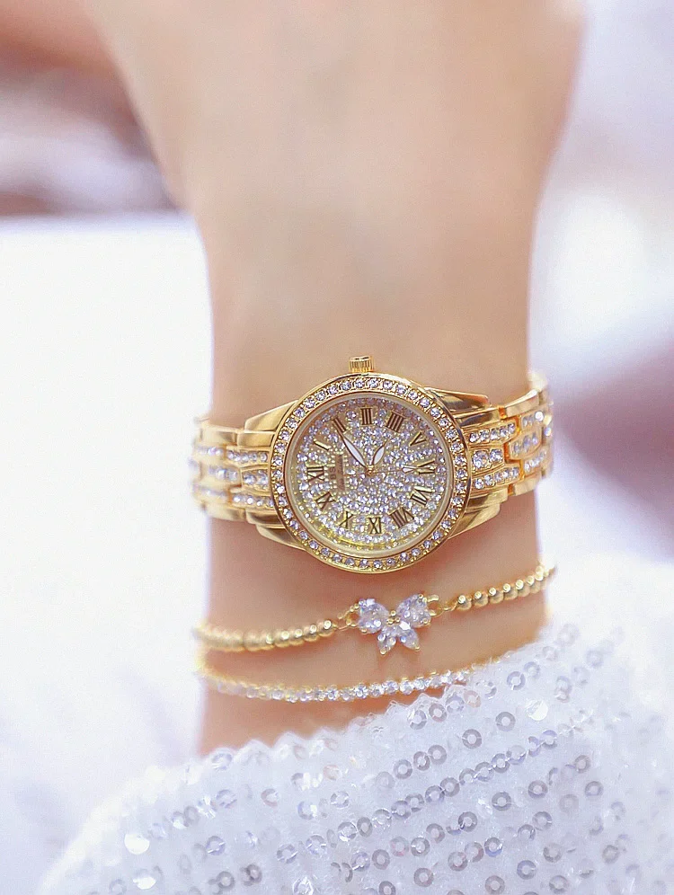 Diamond Women Watch Rhinestone Ladies Silver Bracelet Watches Clock Wristwatch Stainless Steel relogio feminino luxury jewelry