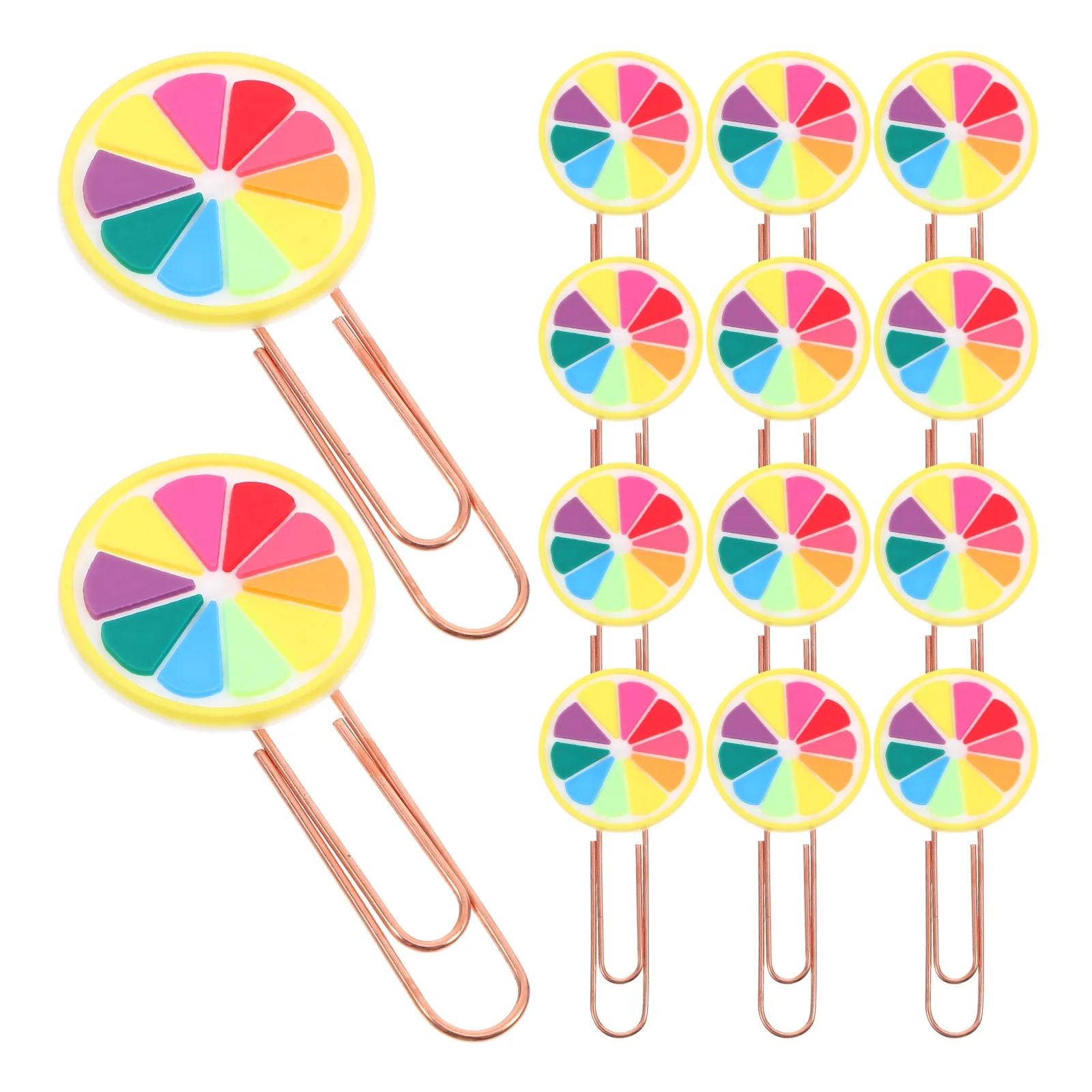 

20 Pcs Fruit Bookmark Cute Paperclips Fun Colorful Creative Bookmarks Rose Gold