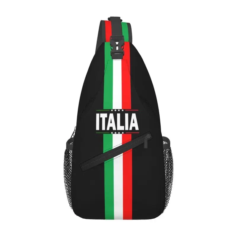 Custom Italy Flag Sling Chest Bag Custom Italian Proud Crossbody Shoulder Backpack for Men Traveling Daypack