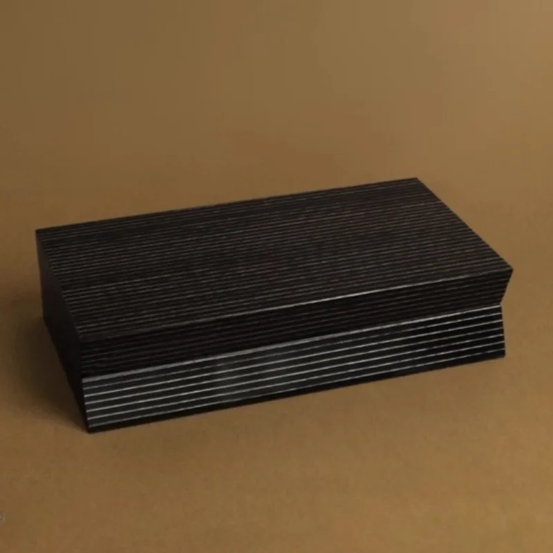 صندوق مجوهرات ريترو أسود ورنيش خاتم أقراط المنظمون صناديق المجوهرات الفاخرة عرض يعرض سوار قلادة حاوية علب #4