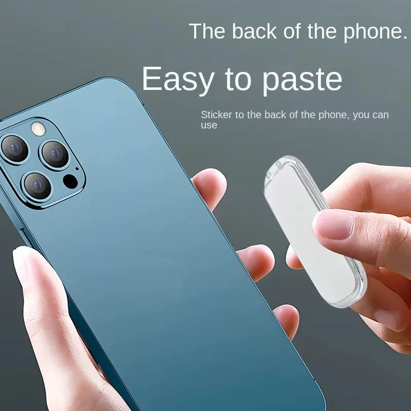 Draagbare mobiele telefoongreepstandaard met ijdelheidreflectie zelfklevende achtermontage 2-in-1 onderweg make-up kijkhulpmiddel voor dames en meisjes