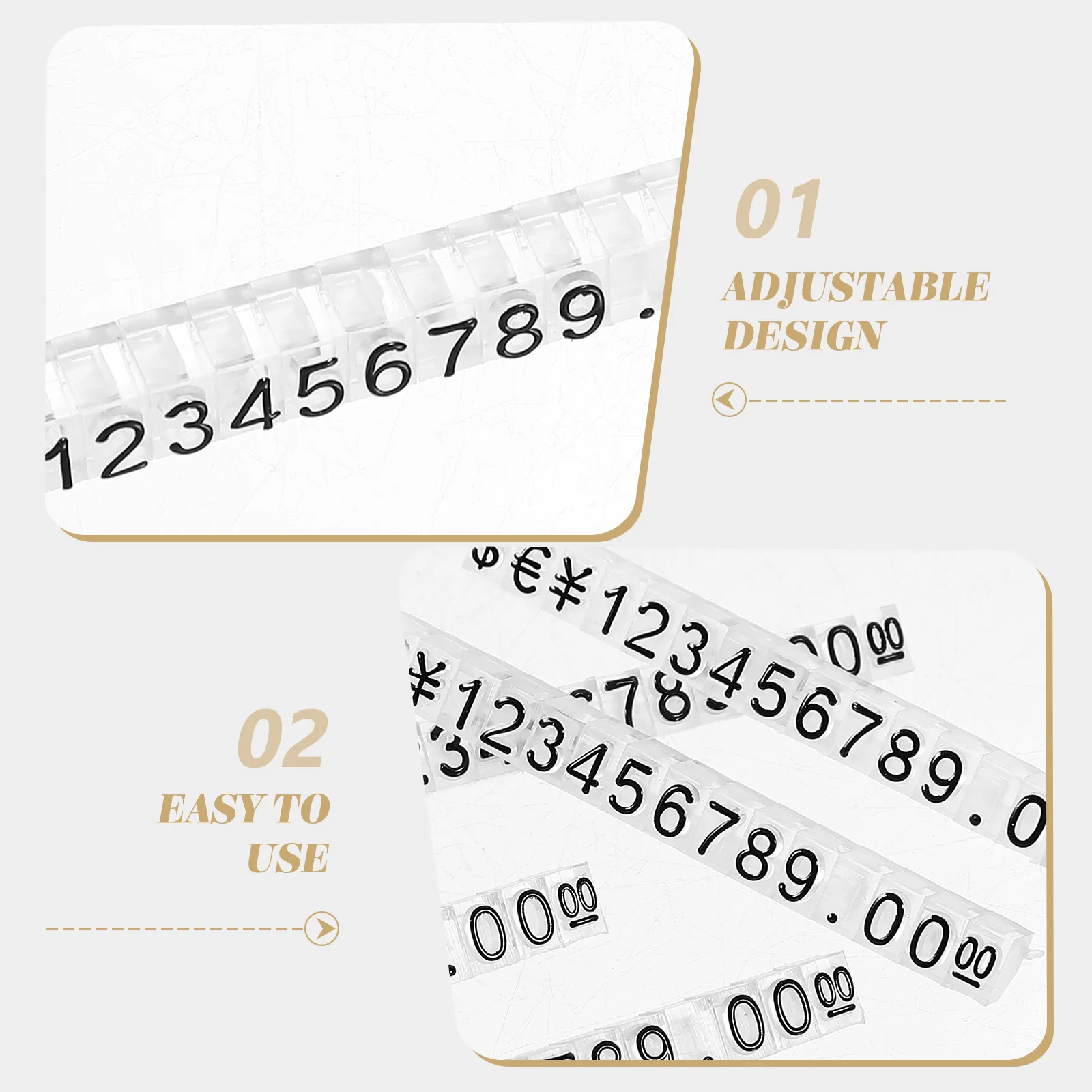 20 Buah Label Harga Jam Tangan Digital Hitam Transparan Tanda Tampilan Harga Perhiasan Tag Folder Label Konter Ritel