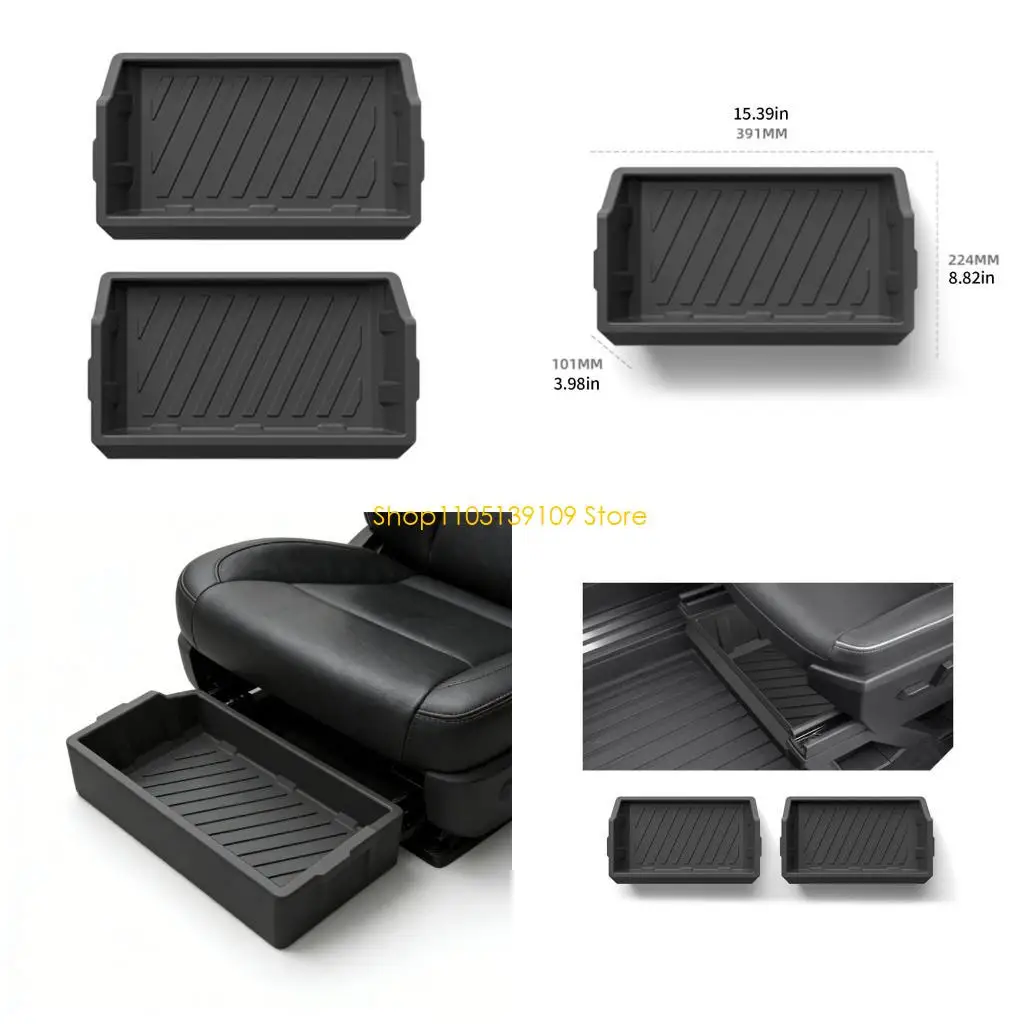 

P5ED 1 пара органайзеров под сиденье на 2023-2025 годы водонепроницаемый скрытый лоток для хранения коробок автомобильные для