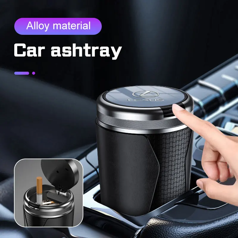 

one-key open cover car ashtray with LED Light Trash Box For Lexus IS250 IS200 CT200h GX ES LS GS RC UX ES250 GS300 LS430 RX450h