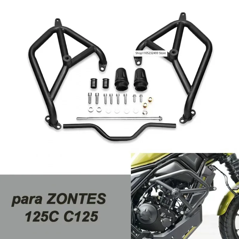 

Fit for ZONTES 125C 125 C C125 C 125 Motorcycle Engine Guard Modified Crash Bar Bumper Anti-Fall Protection Accessories 125/C