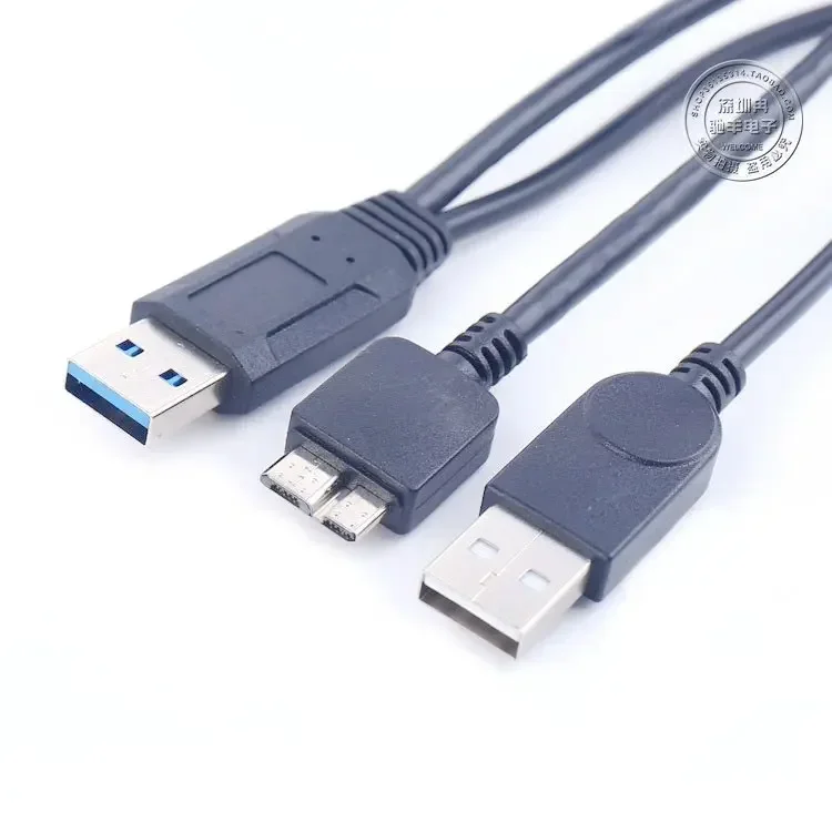 USB 3.0 Dual Power Y Shape 2 X Type A To Micro B High Speed Upto 5 Gbps Data Transfer Cable for External Hard Drives